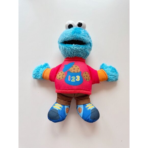 Pair of 2013 HASBRO Sesame Street Talking Elmo & Cookie Monster Plush Toys - Picture 8 of 11